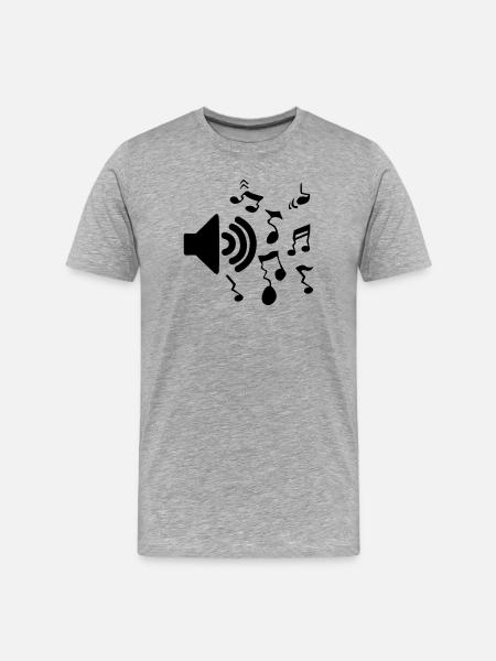 Speaker logo volume - Men's Premium Organic T-Shirt - heather grey