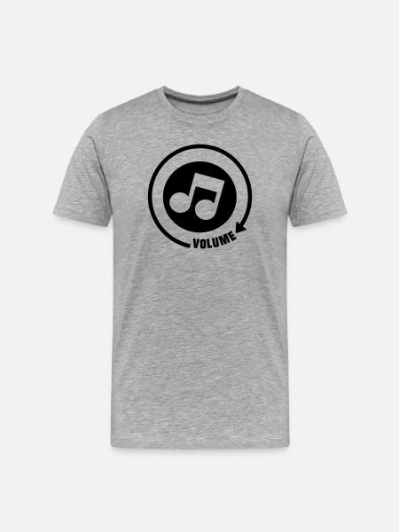 Volume_knop music tone - Men's Premium Organic T-Shirt - heather grey