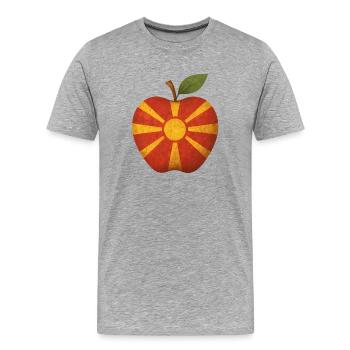 North Macedonia - Men's Premium Organic T-Shirt - heather grey - Front - Damien (186cm)