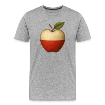 Polen - Männer Premium Bio T-Shirt - Grau meliert - Vorne - Damien (186cm)