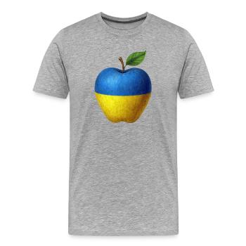 Ukraine - T-shirt bio Premium Homme - gris chiné - Devant - Damien (186cm)