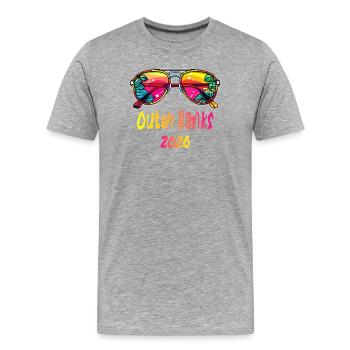 Sunglasses Tropical Getaway 2026 Outer Banks - Men's Premium Organic T-Shirt - heather grey - Front - Damien (186cm)