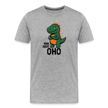 Petit mais puissant - T-shirt bio Premium Homme - gris chiné - Devant - Damien (186cm)