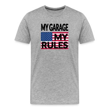Garage - Männer Premium Bio T-Shirt - Grau meliert - Vorne - Damien (186cm)