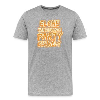 Elche Elche - Männer Premium Bio T-Shirt - Grau meliert - Vorne - Damien (186cm)