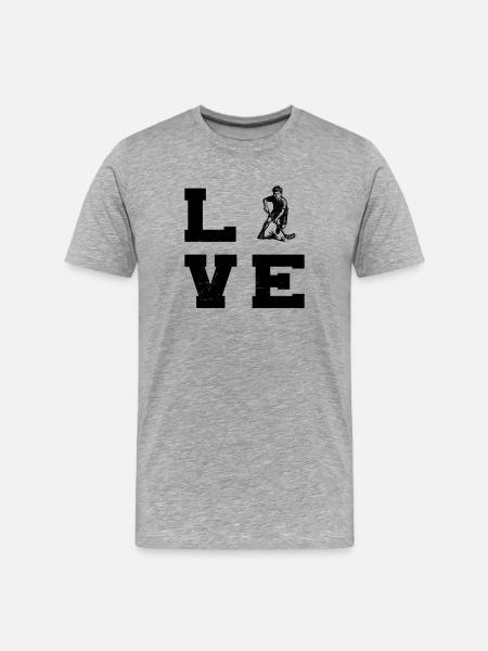 Short and clear floorball - Men's Premium Organic T-Shirt - heather grey