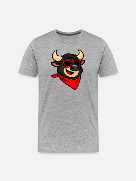 Feria taurus humour - Men's Premium Organic T-Shirt - heather grey