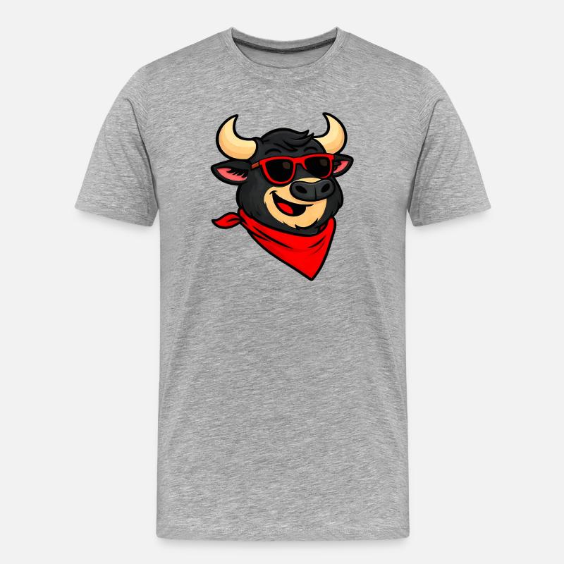 Feria taurus humour - Men's Premium Organic T-Shirt - heather grey