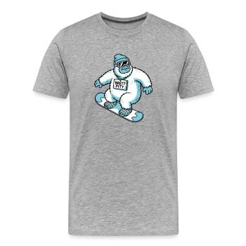Brett Pitt - Männer Premium Bio T-Shirt - Grau meliert - Vorne - Damien (186cm)