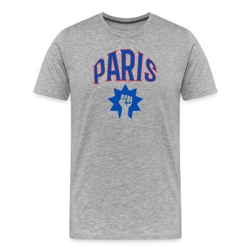 Paris - Men's Premium Organic T-Shirt - heather grey - Front - Damien (186cm)