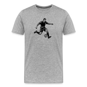Soccer player - Men's Premium Organic T-Shirt - heather grey - Front - Damien (186cm)