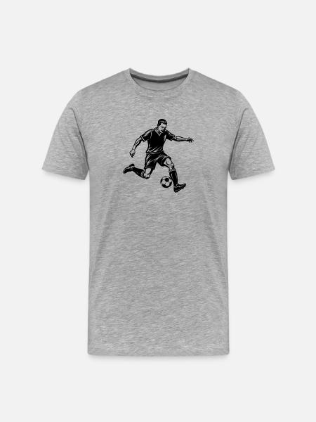 Soccer player - Men's Premium Organic T-Shirt - heather grey