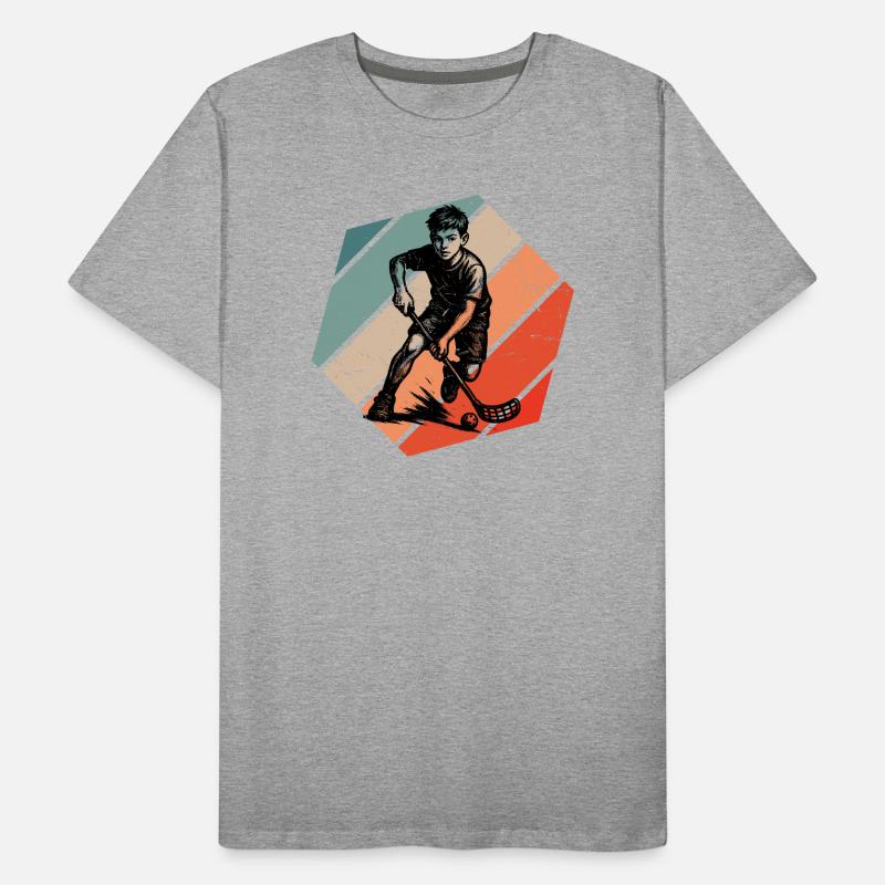 Modern Floorball Artwork Men's Premium Organic T-Shirt
