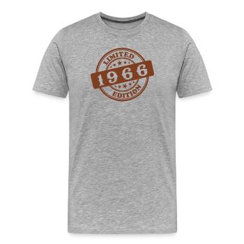 Limited Edition 1966 - Men's Premium Organic T-Shirt - heather grey - Front - Damien (186cm)
