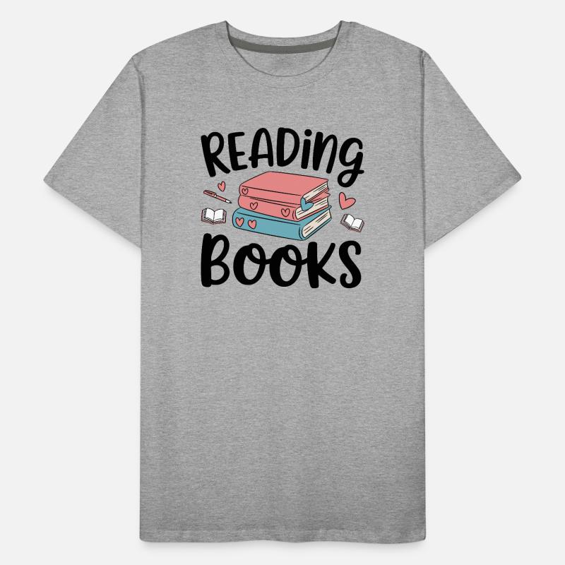 Bücher lesen Männer Premium Bio T-Shirt
