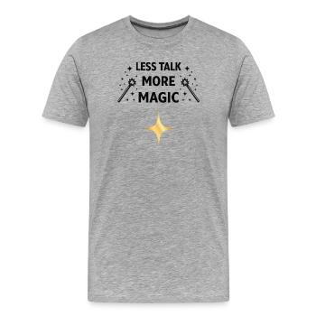 Less Talk More Magic – Spell Spell Shirt - Men's Premium Organic T-Shirt - heather grey - Front - Damien (186cm)