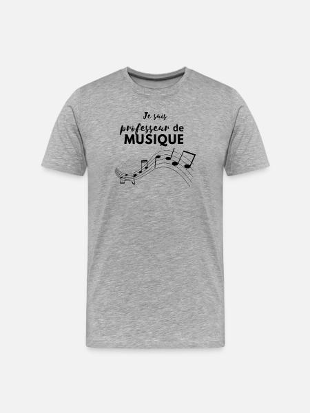 I am a music teacher - Men's Premium Organic T-Shirt - heather grey