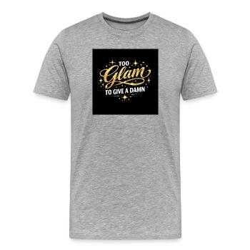 Trop glamour pour s’en soucier - T-shirt bio Premium Homme - gris chiné - Devant - Damien (186cm)