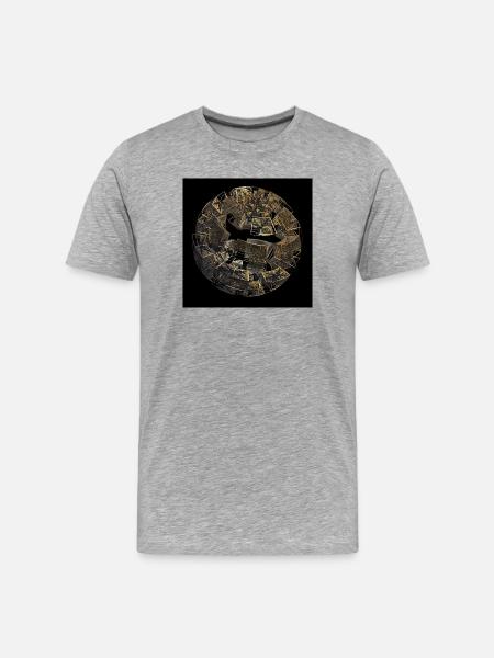 Golden Fragment Orb - Men's Premium Organic T-Shirt - heather grey