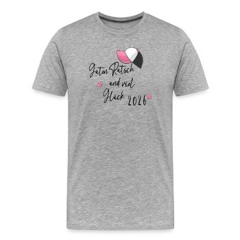 Happy New Year - Men's Premium Organic T-Shirt - heather grey - Front - Damien (186cm)