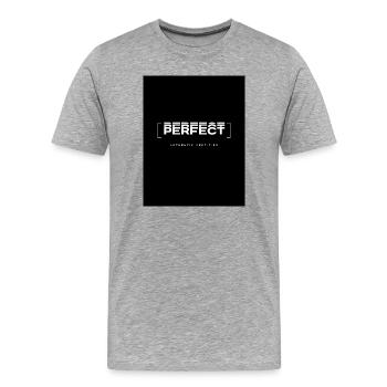 Perfect Glitch Typography - Men's Premium Organic T-Shirt - heather grey - Front - Damien (186cm)