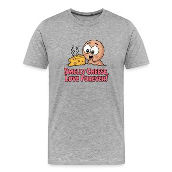 Dessin animé Forever du Fromage Puant - T-shirt bio Premium Homme - gris chiné - Devant - Damien (186cm)
