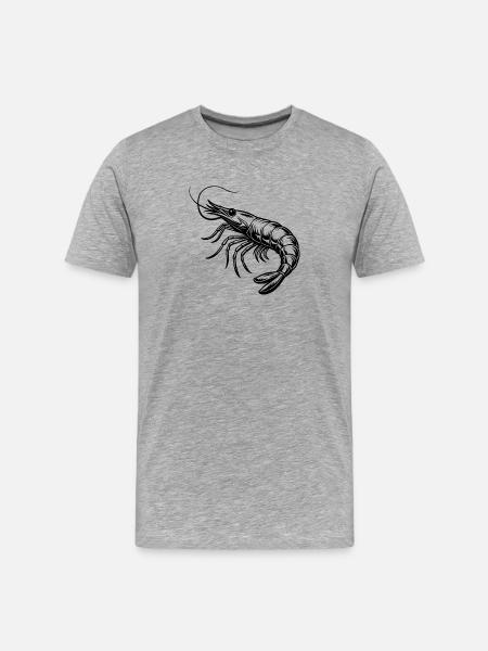 Shrimp - Men's Premium Organic T-Shirt - heather grey