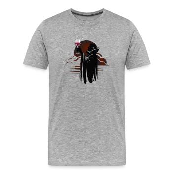 Vampir-Toast bei Sonnenuntergang - Männer Premium Bio T-Shirt - Grau meliert - Vorne - Damien (186cm)