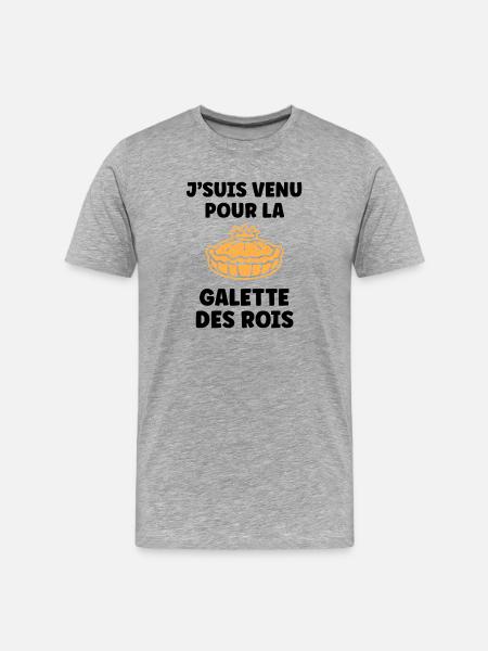 Humor galette des rois - Men's Premium Organic T-Shirt - heather grey