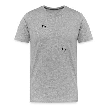 Sterne Muster Zeichen Funkeln - Männer Premium Bio T-Shirt - Grau meliert - Vorne - Damien (186cm)