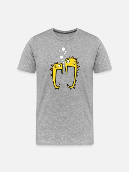 Hippocampe - T-shirt bio Premium Homme - gris chiné