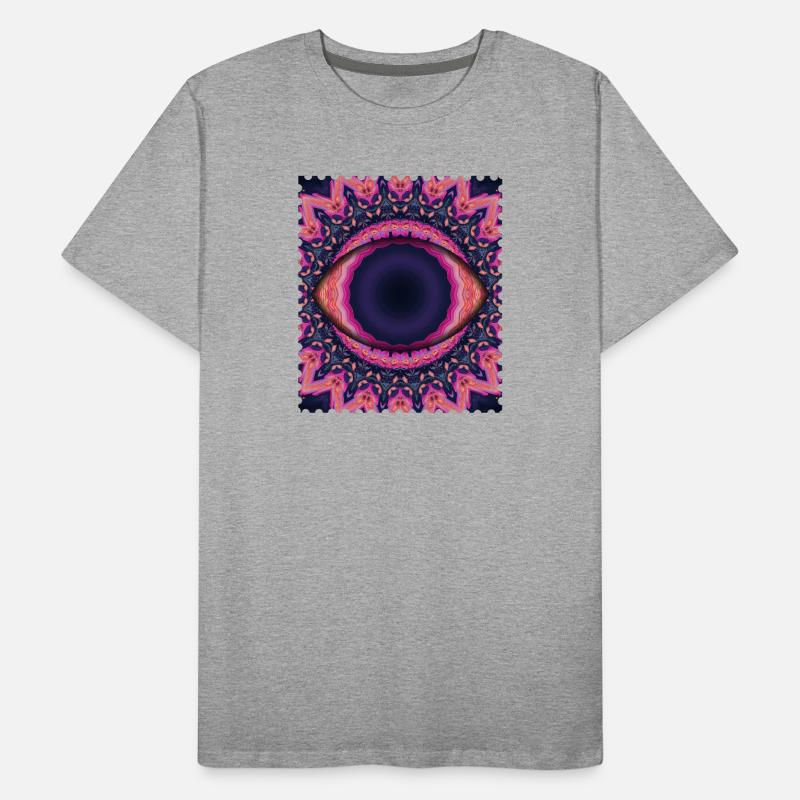 Psychedelic Eye Mandala Men's Premium Organic T-Shirt