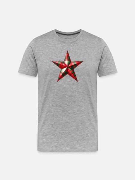 Christmas Star t-shirt design - Men's Premium Organic T-Shirt - heather grey