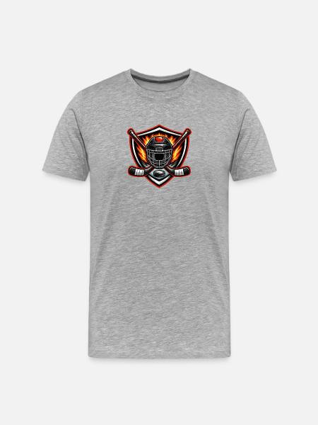 Blason de hockey Shield - T-shirt bio Premium Homme - gris chiné