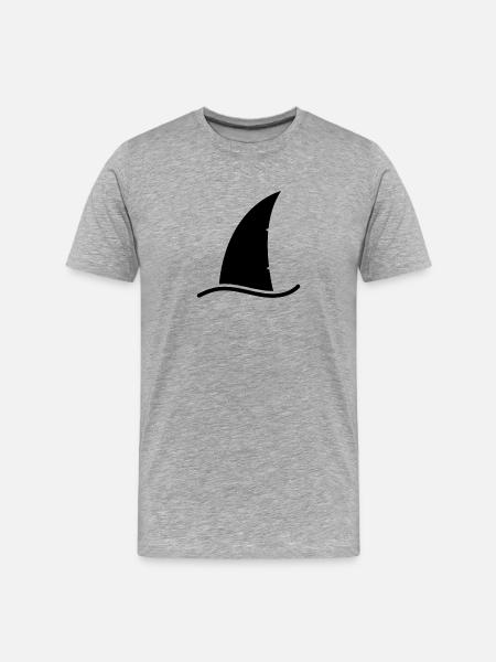 Shark fin - Men's Premium Organic T-Shirt - heather grey