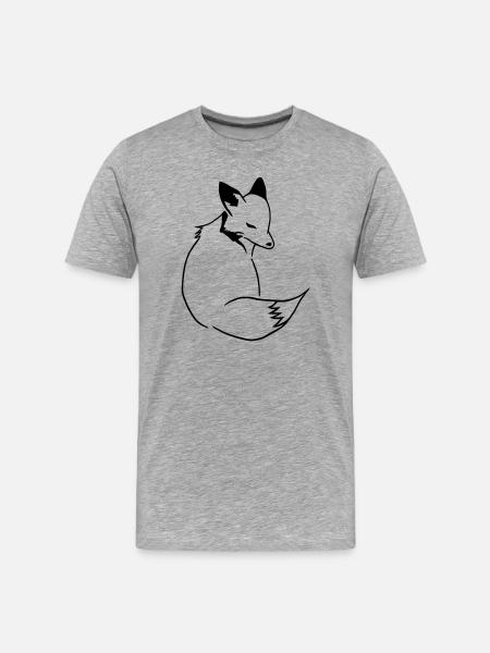 Fox Comic: Smart, Foxy & Manga Style - Men's Premium Organic T-Shirt - heather grey