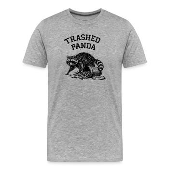 Trashed Panda - Men's Premium Organic T-Shirt - heather grey - Front - Damien (186cm)