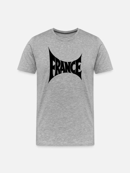 France - France Typography - Men's Premium Organic T-Shirt - heather grey