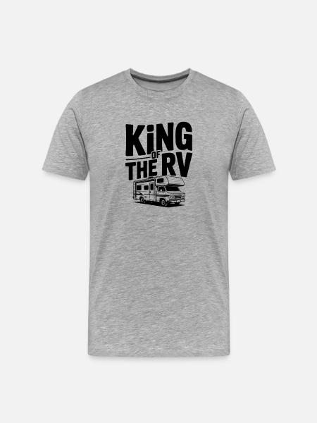 König der Wohnmobile - Männer Premium Bio T-Shirt - Grau meliert