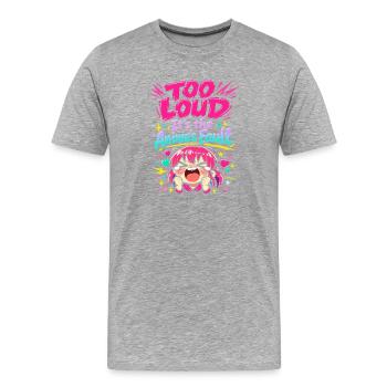 Anime Fangirl Screams Anime Reaction - Men's Premium Organic T-Shirt - heather grey - Front - Damien (186cm)