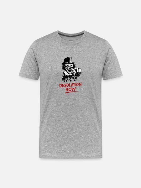Desolate Clown Noir Artwork - Men's Premium Organic T-Shirt - heather grey