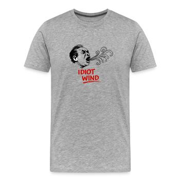 Stormhead with wind spirals - Men's Premium Organic T-Shirt - heather grey - Front - Damien (186cm)