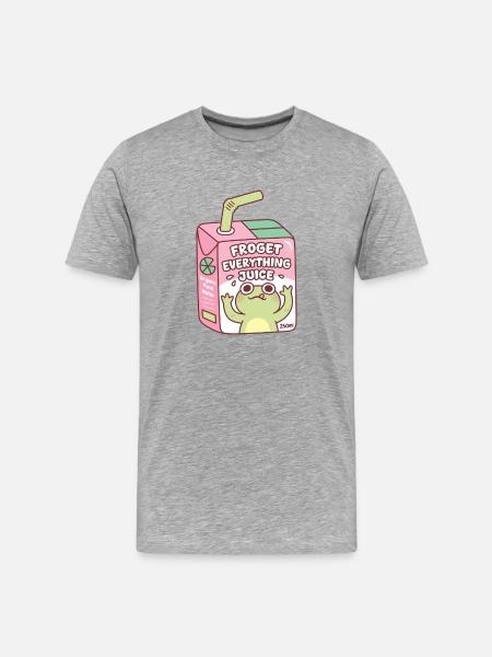 Funny Frog Froget Everything Juice Box - Men's Premium Organic T-Shirt - heather grey