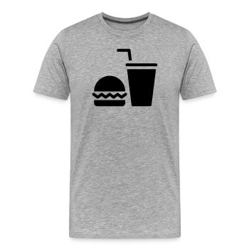 Fast food, burgers, food trucks - Men's Premium Organic T-Shirt - heather grey - Front - Damien (186cm)