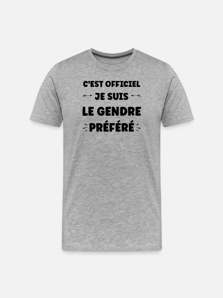 gendre - T-shirt bio Premium Homme - gris chiné