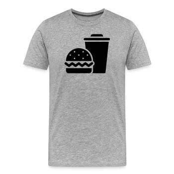 Fast food, burgers, food trucks - Men's Premium Organic T-Shirt - heather grey - Front - Damien (186cm)
