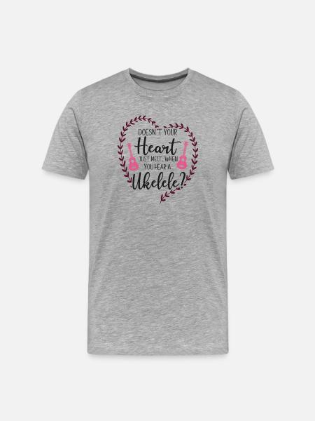 Hawaiian Ukulele Uke Doesn't Your - Men's Premium Organic T-Shirt - heather grey