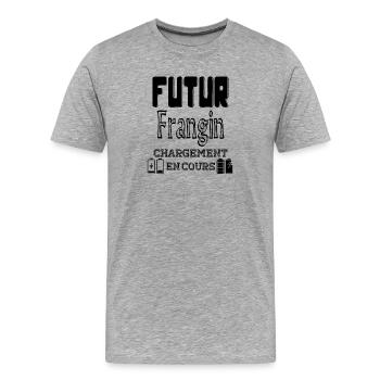 Zukünftiger Bruder lädt in Bearbeitung - Männer Premium Bio T-Shirt - Grau meliert - Vorne - Damien (186cm)