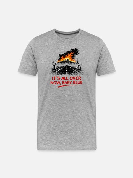 Flames over street avenue - Men's Premium Organic T-Shirt - heather grey