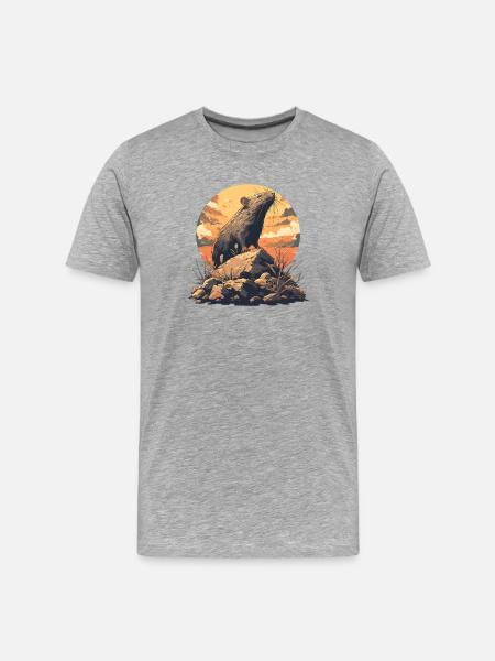 Rat Rat - Men's Premium Organic T-Shirt - heather grey